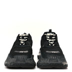 Balenciaga Fabric Mesh Clear Sole Womens Triple S Sneakers 38 Black