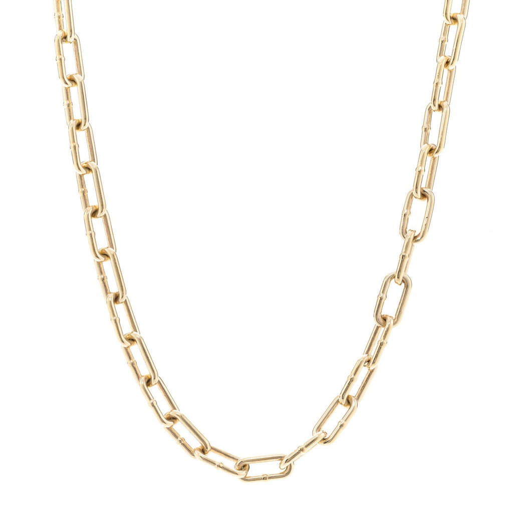 Bottega Veneta 18K Yellow Gold Sterling Silver Link Necklace Gold