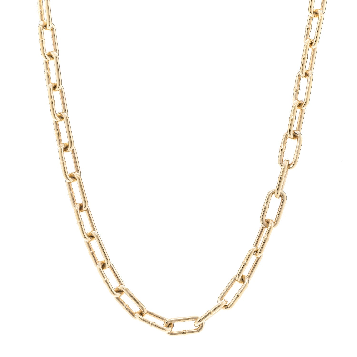 Bottega Veneta 18K Yellow Gold Sterling Silver Link Necklace Gold