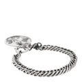 Gucci Sterling Silver Round Flora Chain Bracelet