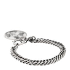 Gucci Sterling Silver Round Flora Chain Bracelet