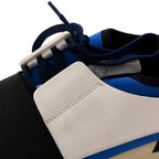 Balenciaga Mesh Neoprene Calfskin Suede Womens Race Runner Sneakers 37 Bleu Saphir White Black