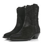 Saint Laurent Suede Eastwood Western Boots 35 Black