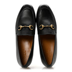 Gucci Calfskin Womens Jordaan Loafers 36.5 Black