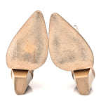 Fendi Glazed Fabric FF 1974 Cutwalk Ankle Boots 36 Mogano Panna