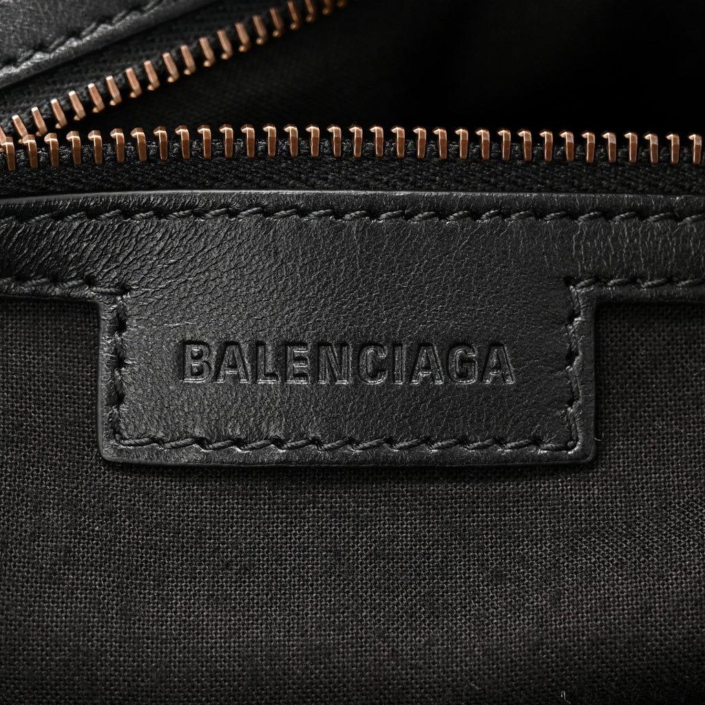 Balenciaga Arena Lambskin Brass Hardware Le City Travel Bag Black