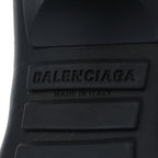 Balenciaga Calfskin Distressed Biker Boots 38 White Beige Black