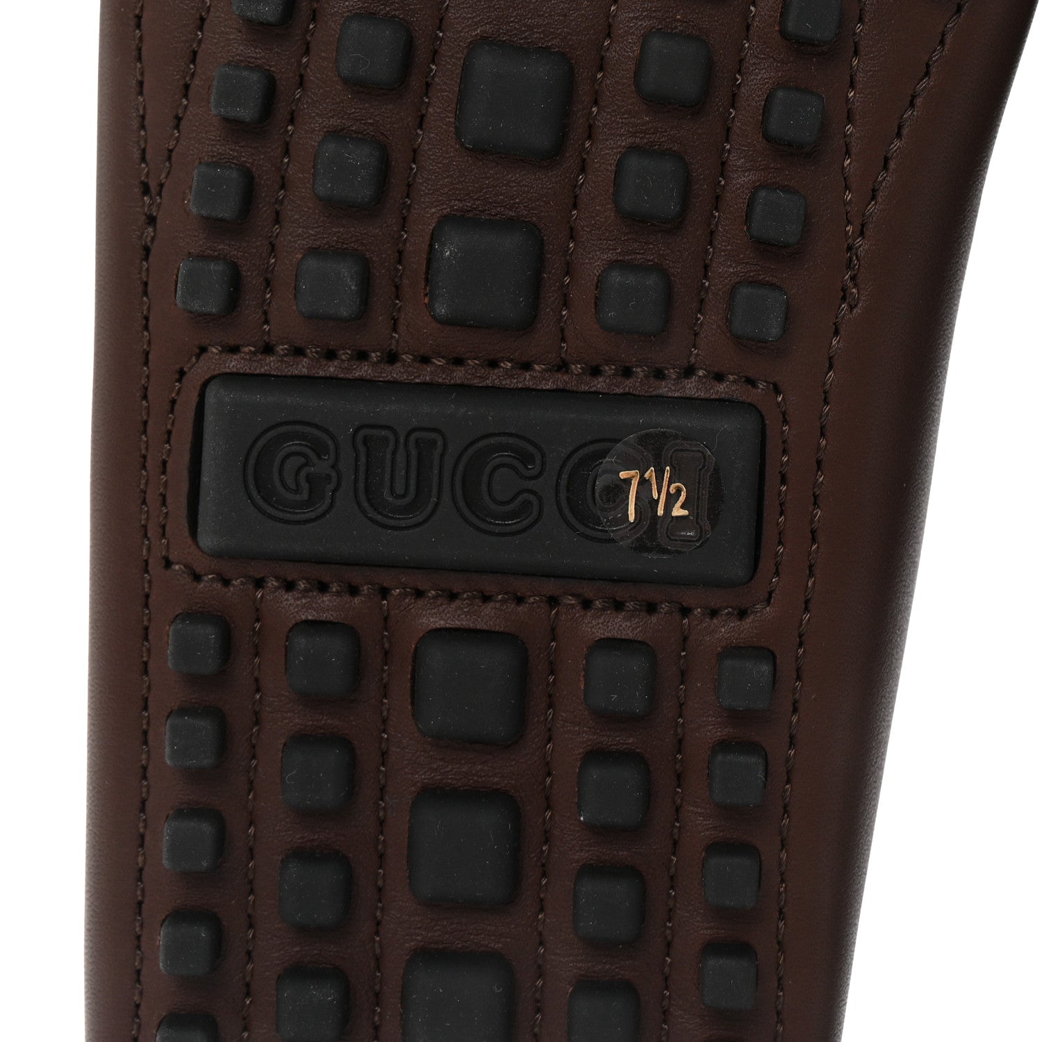 Gucci Soft Clove Calfskin Web Mens Horsebit Driver Loafers 7.5 Cocoa