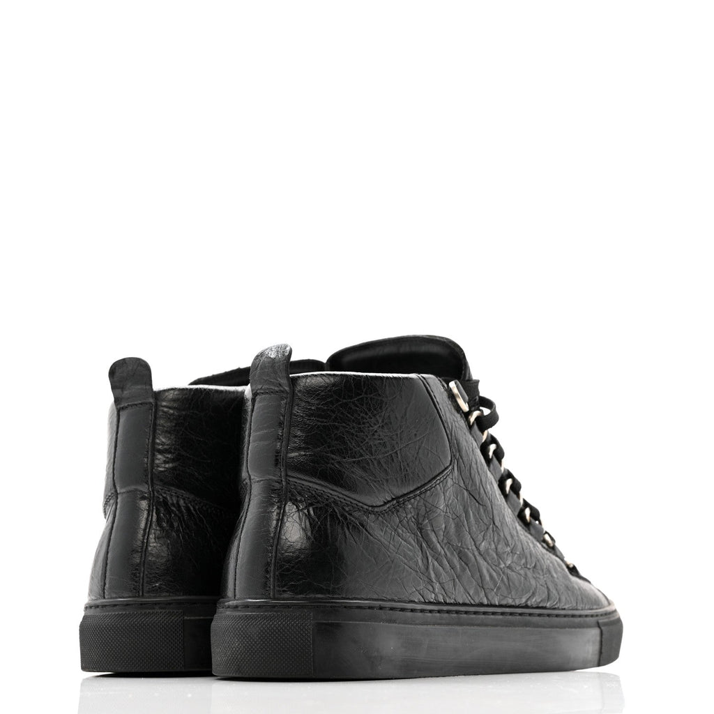 Balenciaga Agneau Arena Opaque Womens High Top Sneakers 41 Black