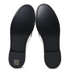 Fendi Metallic Vitello Womens Baguette Loafers 38 Argento