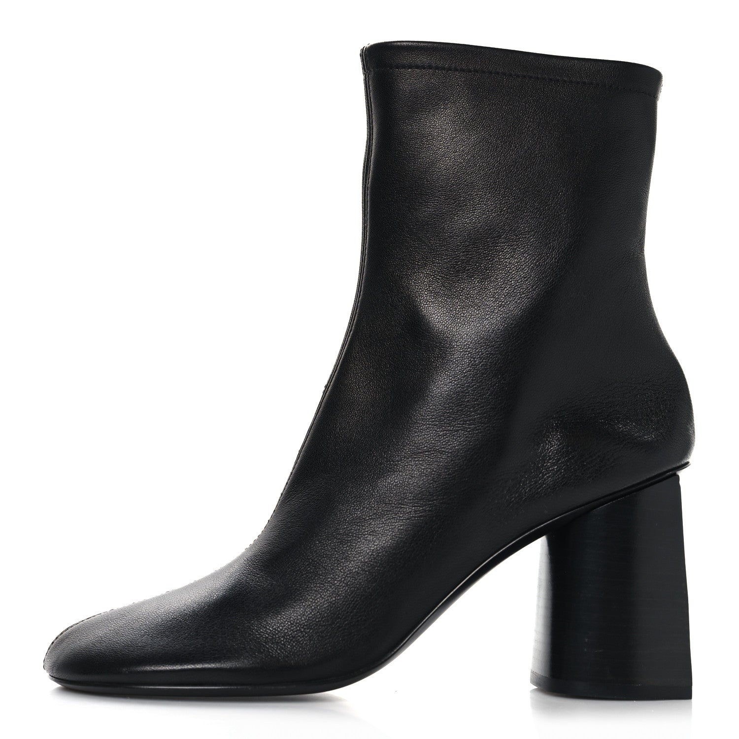 Balenciaga Shiny Soft Sheepskin Glove 80mm Ankle Boots 37.5 Black