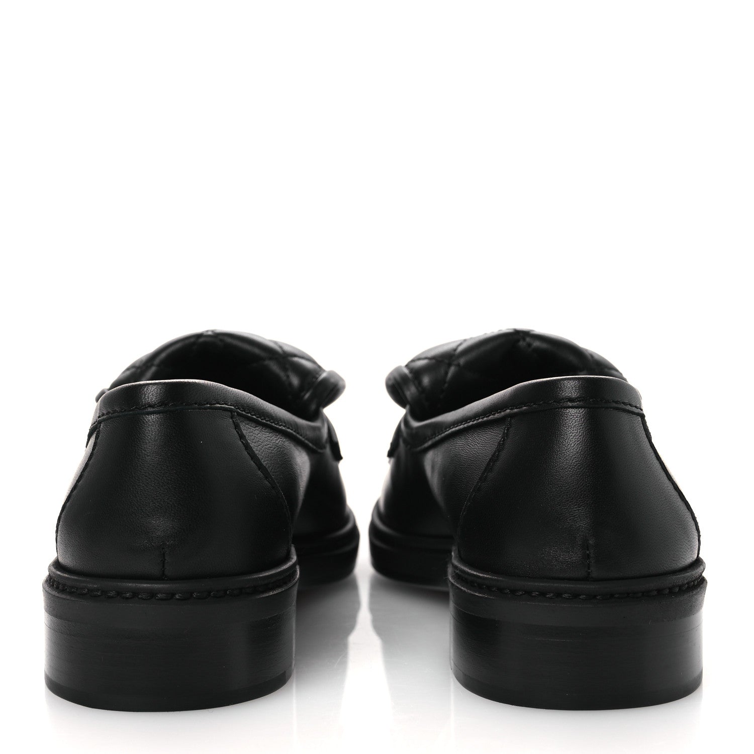 Chanel Lambskin Quilted CC Turnlock Loafers 36.5 Black