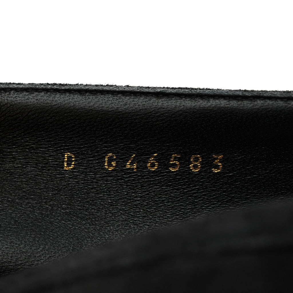 Chanel Suede Crystal CC Mocassin Loafers 39.5 Black