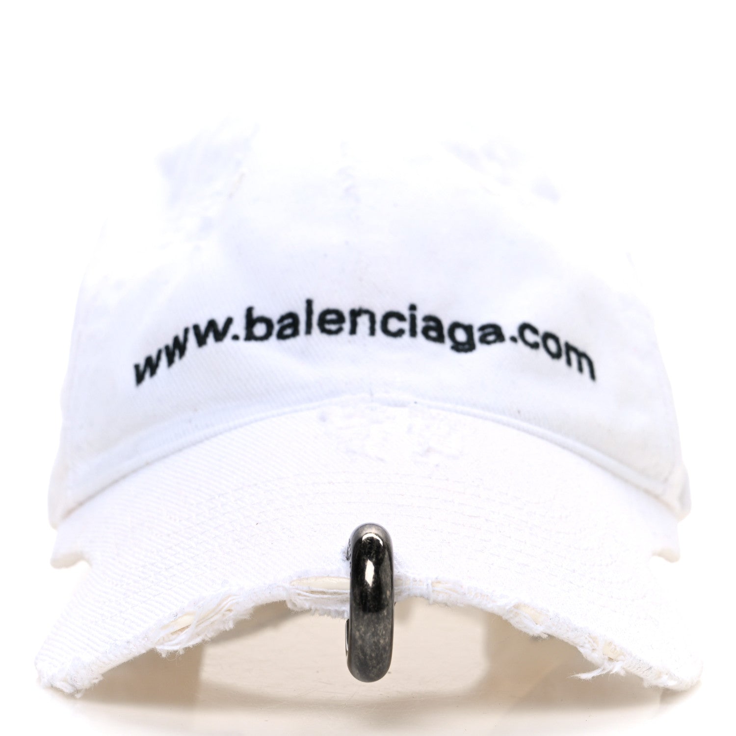 Balenciaga Cotton Drill Logo Baseball Cap S White