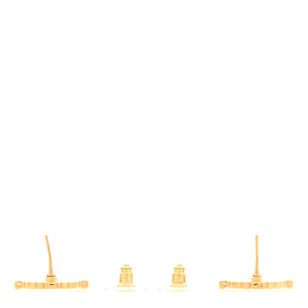 Chanel Metal Rue Cambon Earrings Gold