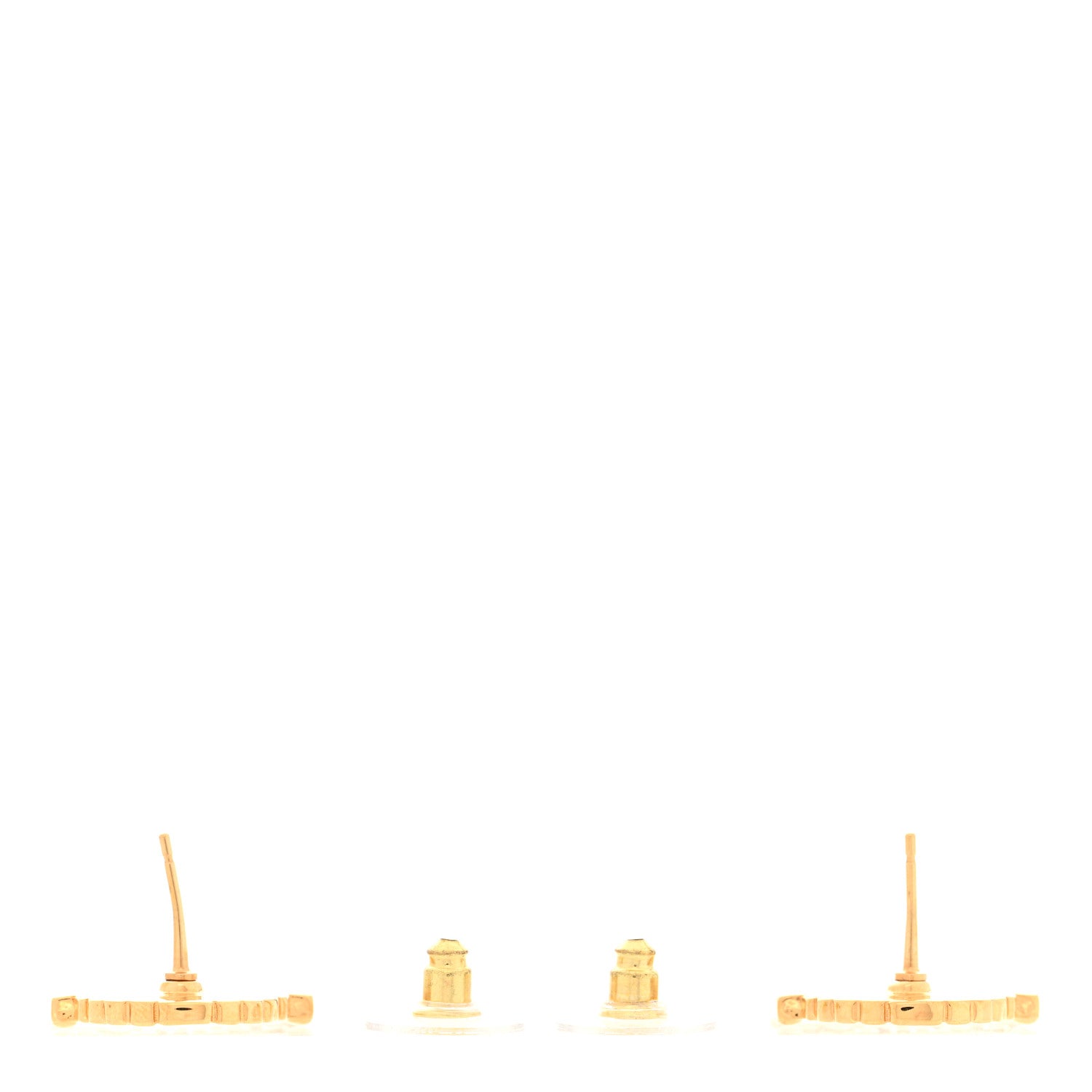 Chanel Metal Rue Cambon Earrings Gold