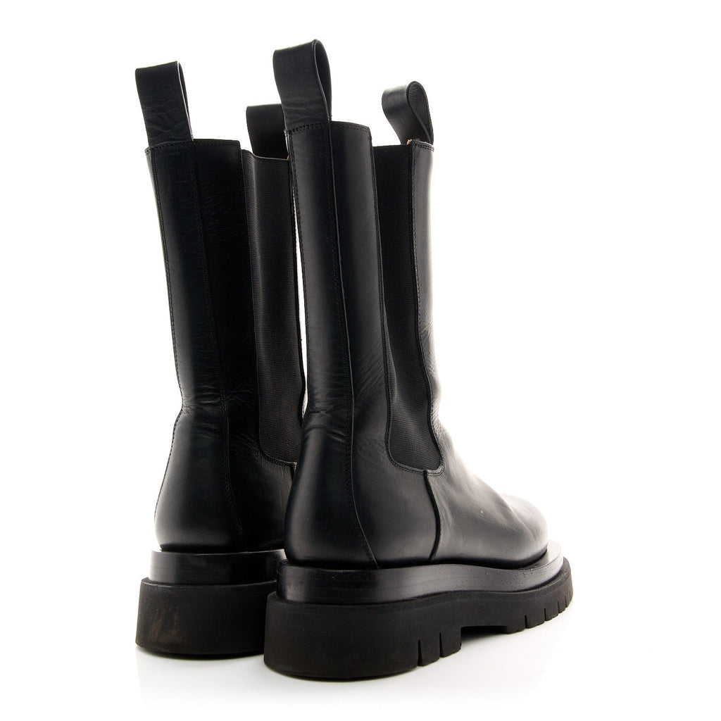 Bottega Veneta Calfskin The Lug Chelsea 55mm Boots 38 Black