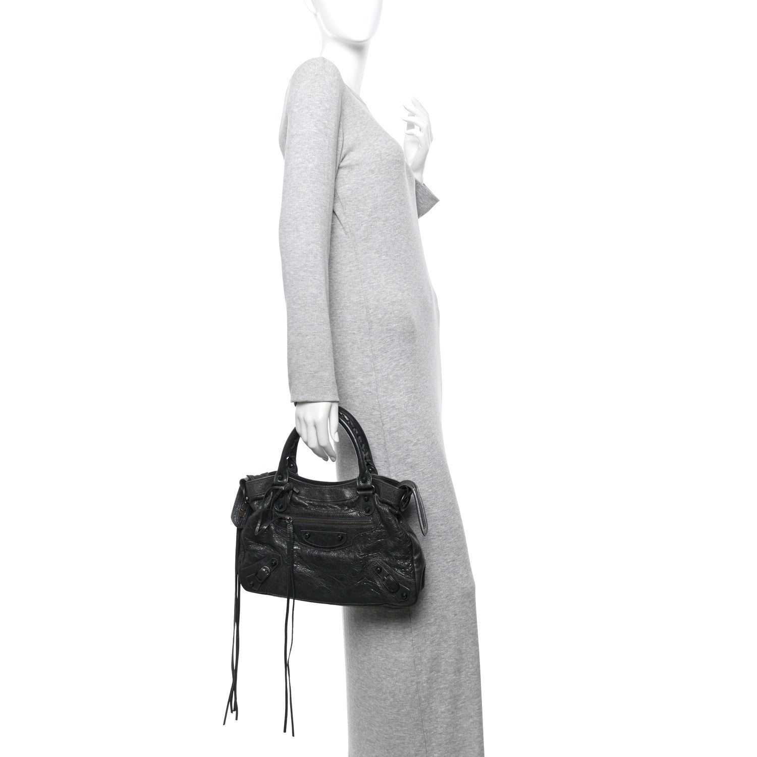 Balenciaga Agneau Classic Hardware Town Anthracite