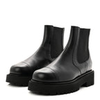 Chanel Calfskin Cap Toe CC Short Boots 39.5 Black