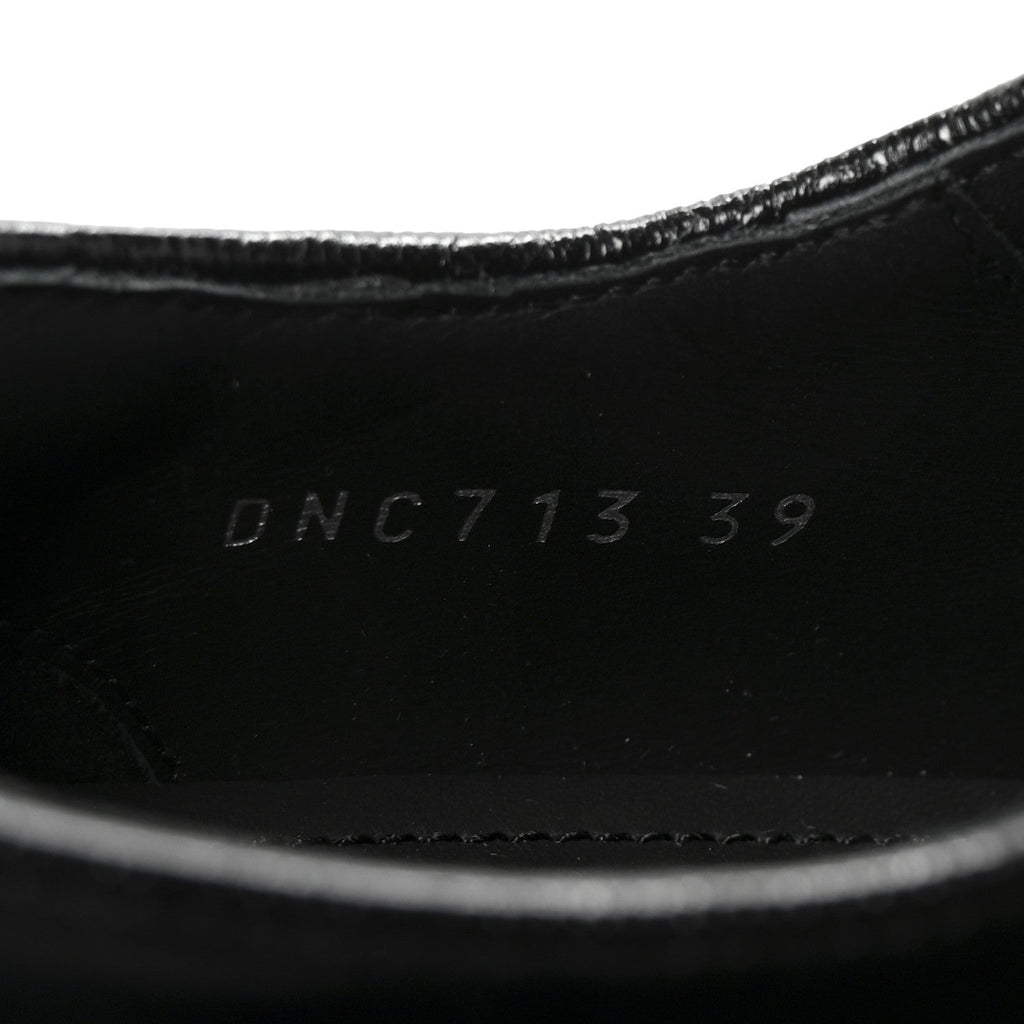 Prada Spazzolato Lace Up 50mm Loafers 39 Black