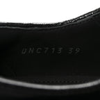 Prada Spazzolato Lace Up 50mm Loafers 39 Black
