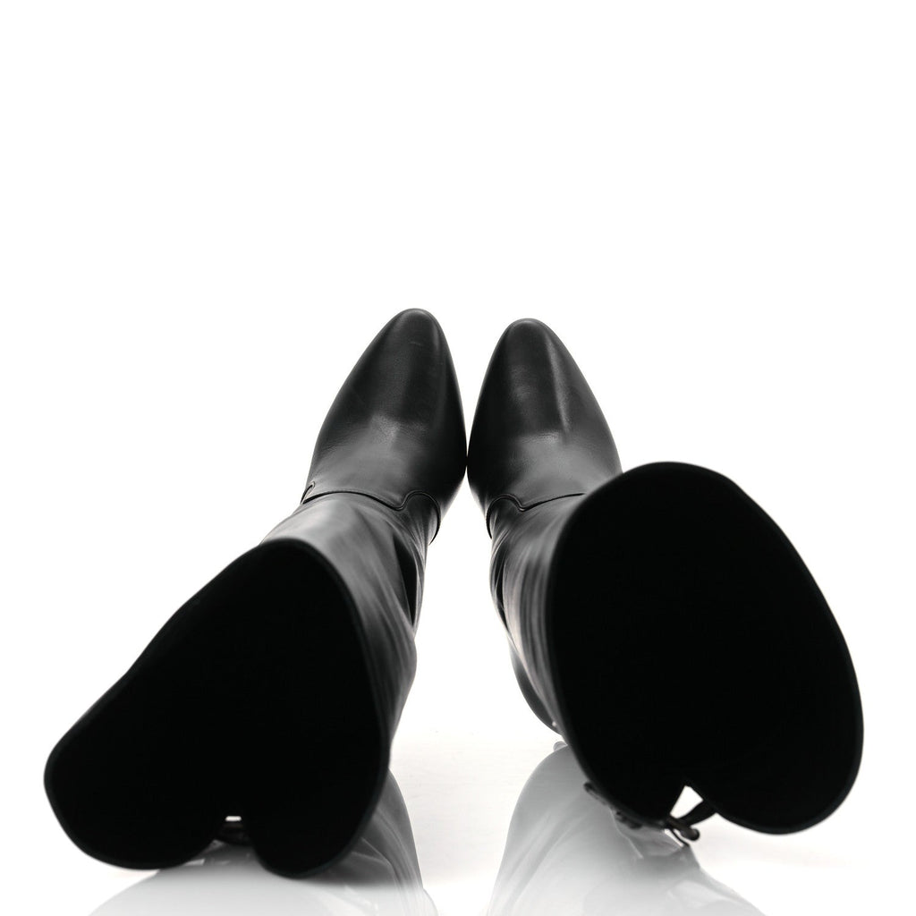 Saint Laurent Lambskin Koller 110 Tall Boots 36.5 Black