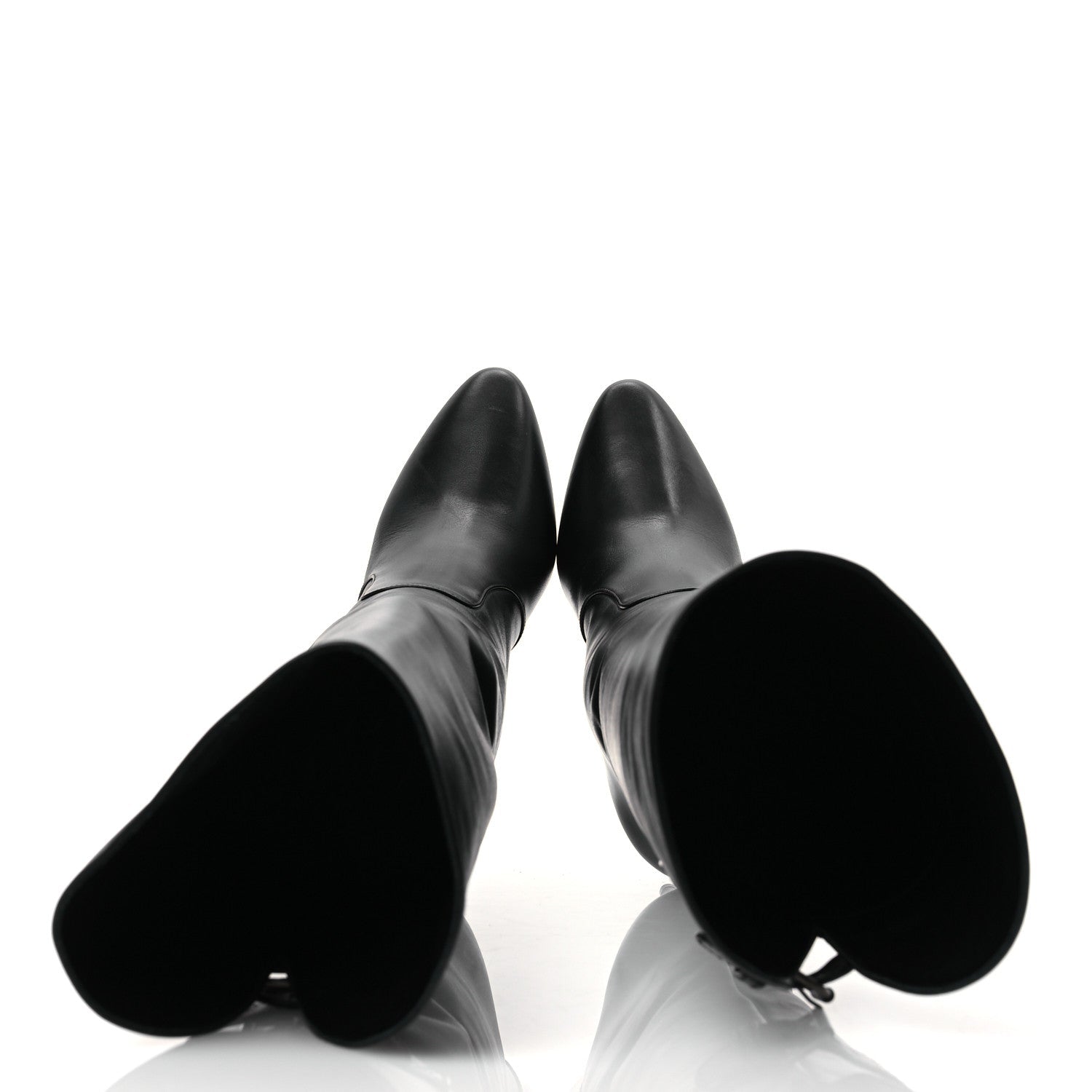 Saint Laurent Lambskin Koller 110 Tall Boots 36.5 Black