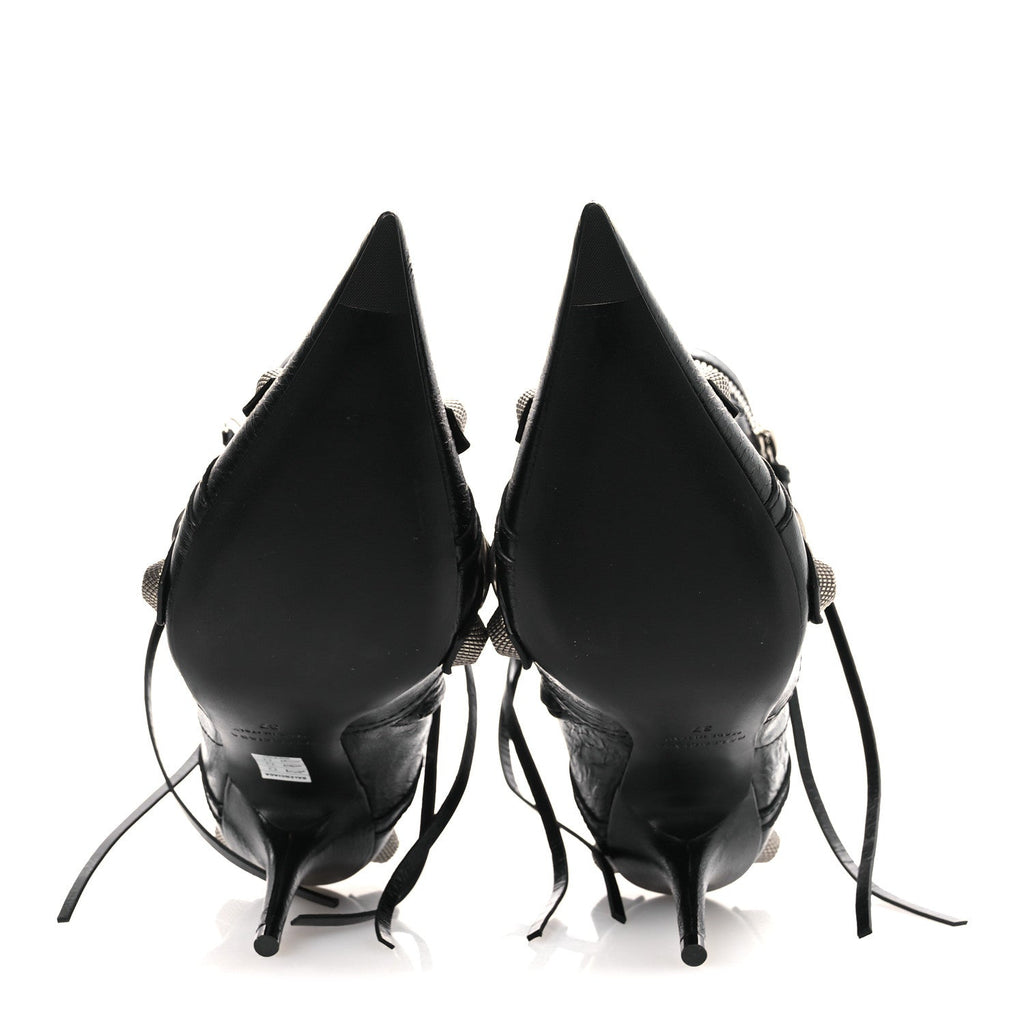 Balenciaga Agneau Arena Cagole 70mm Ankle Boots 37 Black