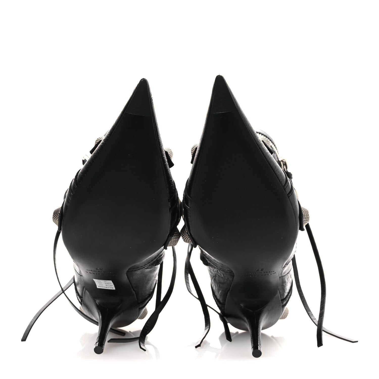 Balenciaga Agneau Arena Cagole 70mm Ankle Boots 37 Black