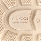 Gucci Calfskin Nappa Rhombus Quilted Trip Ankle Boots 39.5 Great White