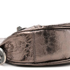 Balenciaga Metallic Agneau Arena Le Cagole Shoulder Bag XS Dark Bronze