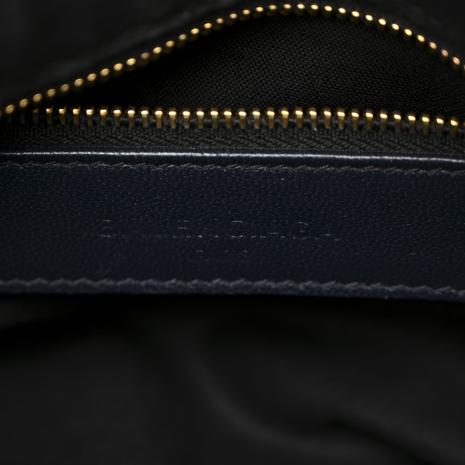 Balenciaga Chevre Gold Metallic Edge Hardware Town Bleu Nuit Dark Sea