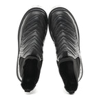 Gucci Calfskin Nappa Matelasse Frances Chelsea Boots 39 Black