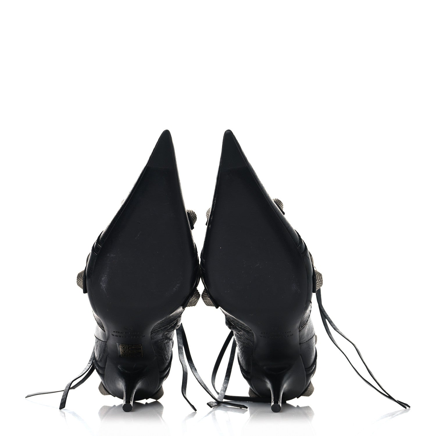 Balenciaga Agneau Arena Cagole 70mm Ankle Boots 35 Black