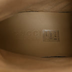 Gucci GG Monogram Web Mens Lug Sole Ankle Boots 8.5 New Sand