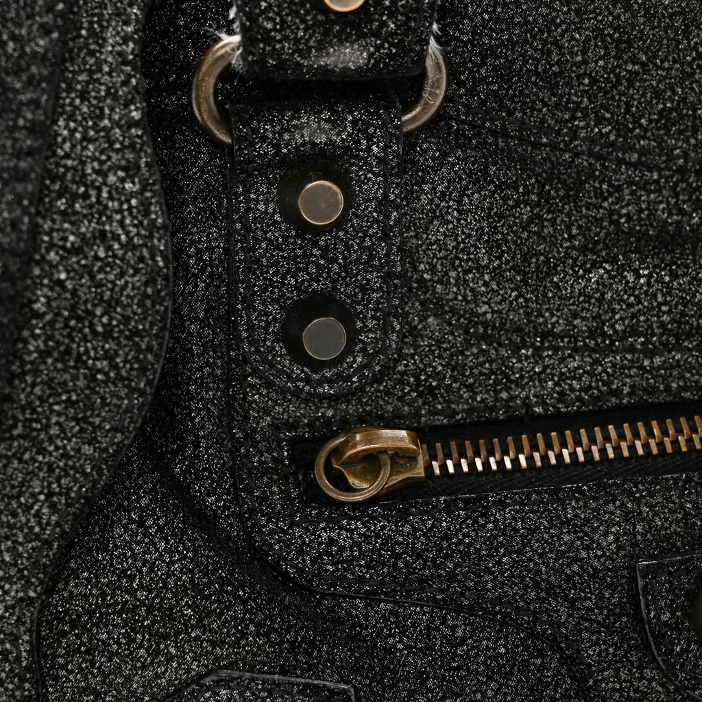 Balenciaga Craquele Calfskin Classic Hardware First Black