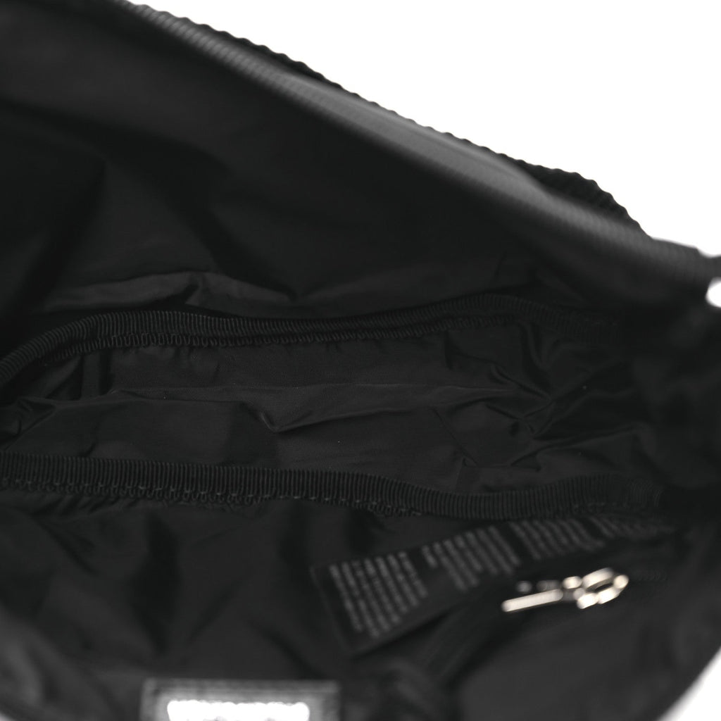 Balenciaga Recycled Sport Nylon Logo Embroidered Wheel Sling Bag Black Pink