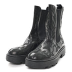 Miu Miu Calfskin Flame Chelsea Boots 41  Black