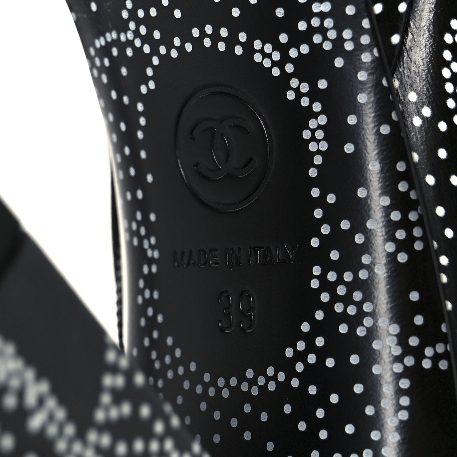Chanel Calfskin Camellia Printed Ankle Boots 39 Black White