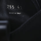Prada Spazzolato Rois Re-Nylon Metal Triangle Logo Monolith Pouch Pocket 55mm Boots 41 Black