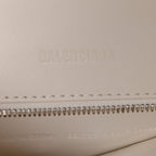 Balenciaga Faux Calfskin Fabric Glow In The Dark Small Sneakerhead Top Handle Bag White Orange