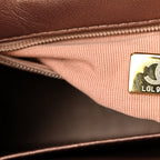 Chanel Metallic Aged Calfskin Quilted Nano Kelly Shopper Light Brown