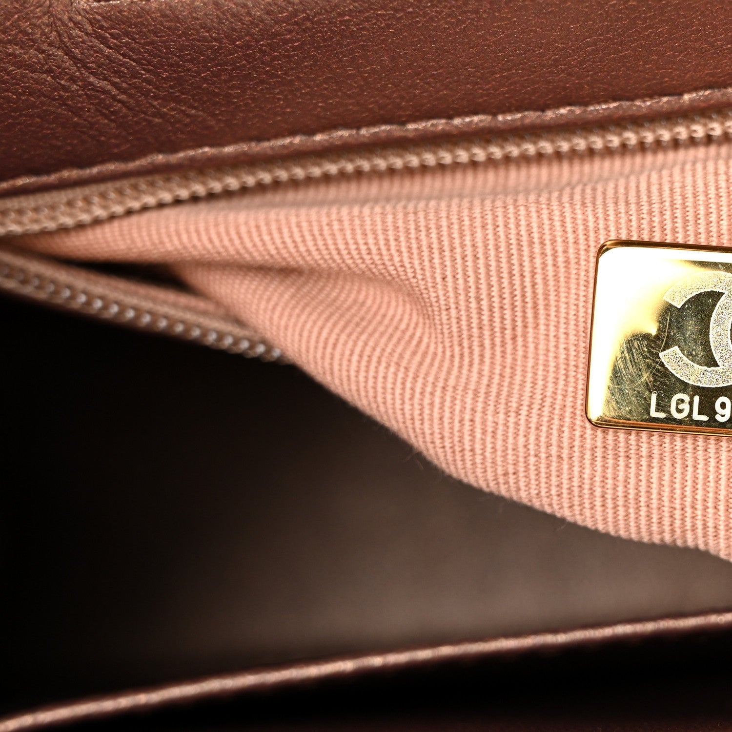 Chanel Metallic Aged Calfskin Quilted Nano Kelly Shopper Light Brown