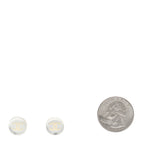 Chanel Mirror Resin CC Earrings Silver