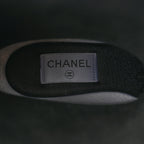 Chanel Caoutchouk CC High Boots 40 Black White