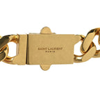 Saint Laurent Metal Curb Chain Necklace Gold Silver