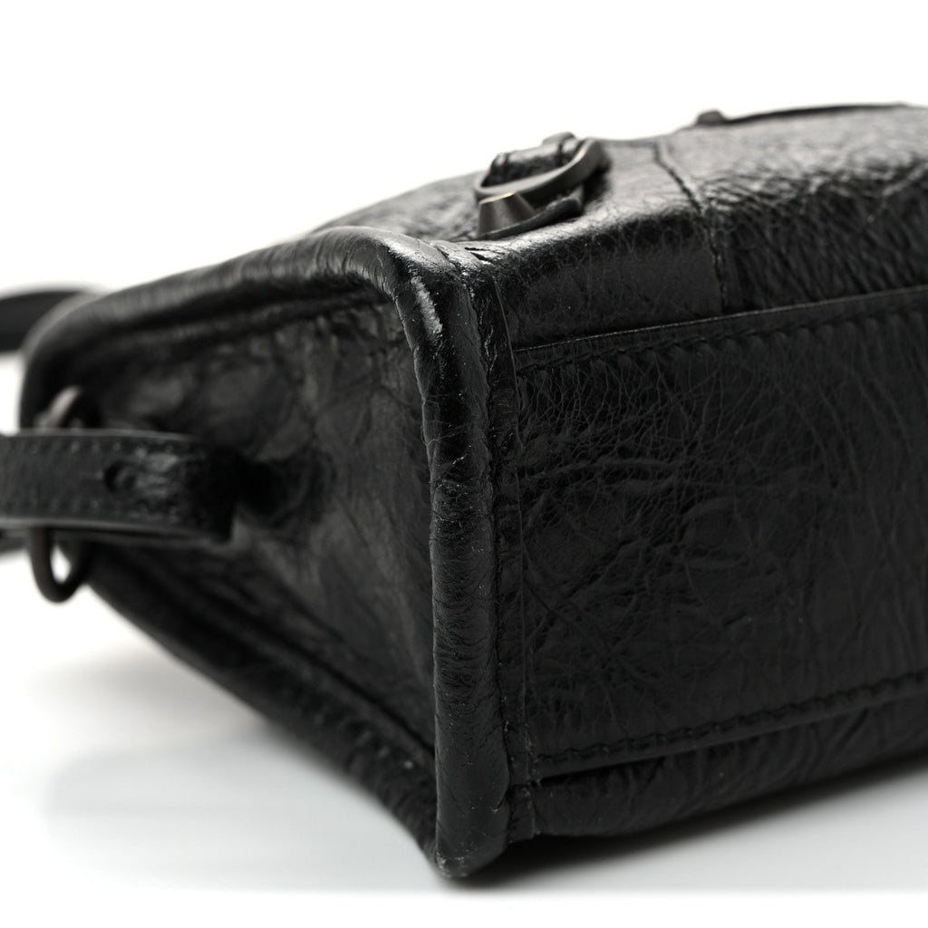 Balenciaga Agneau Arena Storico Classic Hardware Nano Le City Black