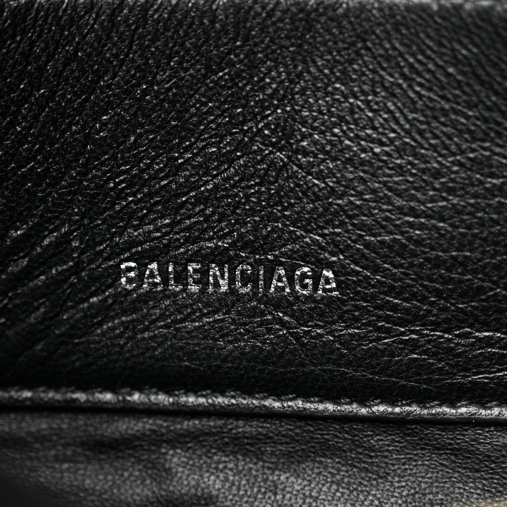 Balenciaga Calfskin Triangle Pouch M Bleu Canopee
