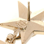 Chanel Crystal CC Star Drop Earrings Gold Blue Pink