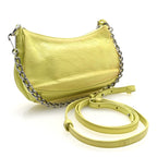 Balenciaga Agneau Arena Le Cagole Mini Purse With Chain Lime